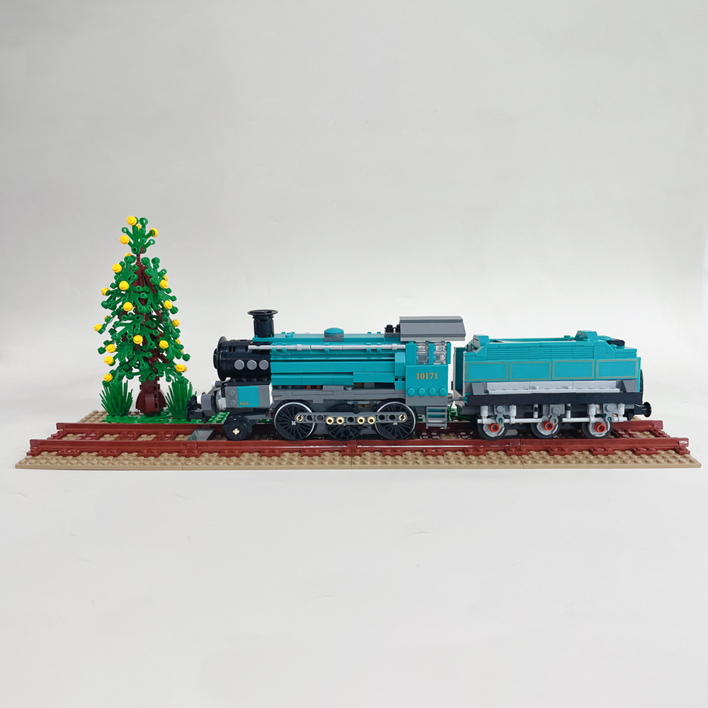 Jiestar Technic Retro Steam Train With Base 1031Pcs Moc Model Modular Building Blocks Bricks Toys 59020