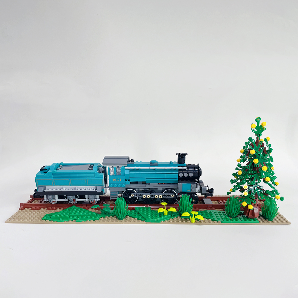 Jiestar Technic Retro Steam Train With Base 1031Pcs Moc Model Modular Building Blocks Bricks Toys 59020