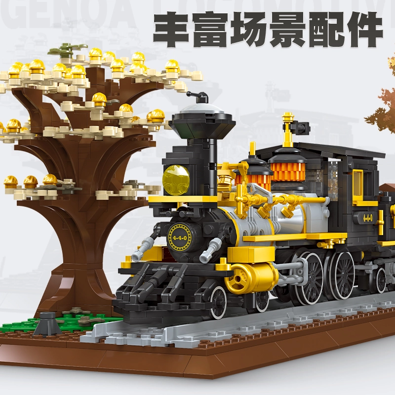 Jiestar Technic Genoa Locomotive Train 950Pcs Moc Model Modular Building Blocks Bricks Toys 59010
