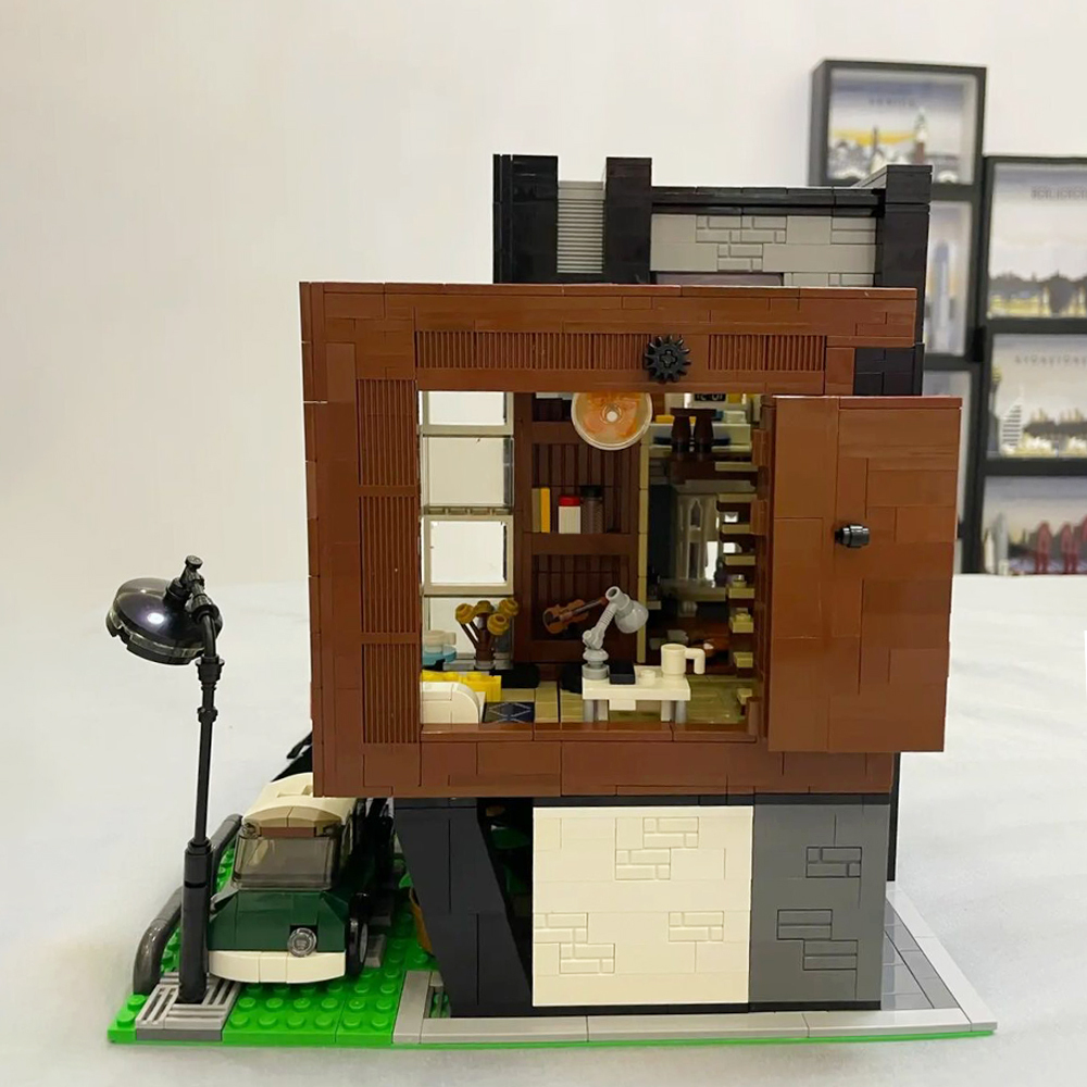 Xmork Creator Expert Street View Modern Villa 3300Pcs Moc Model Modular Building Blocks Bricks Toys 10205