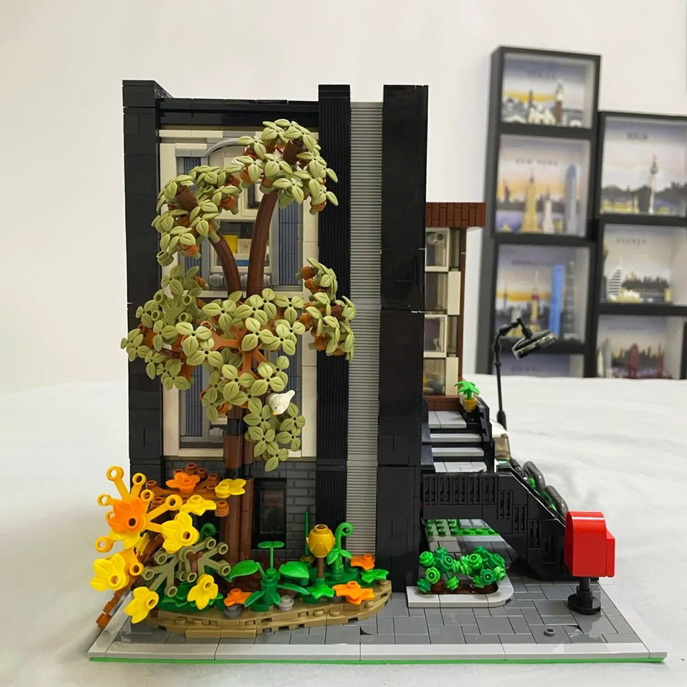 Xmork Creator Expert Street View Modern Villa 3300Pcs Moc Model Modular Building Blocks Bricks Toys 10205