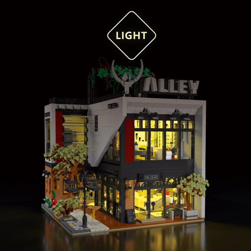 Morkmodel Creator Expert Street View Deer Alley Milktea Shop 3423Pcs Moc Model Modular Building Blocks Bricks Toys 10208 MOC-123898