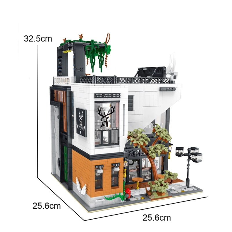 Morkmodel Creator Expert Street View Deer Alley Milktea Shop 3423Pcs Moc Model Modular Building Blocks Bricks Toys 10208 MOC-123898