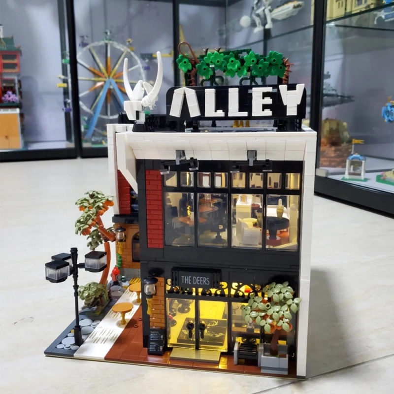 Morkmodel Creator Expert Street View Deer Alley Milktea Shop 3423Pcs Moc Model Modular Building Blocks Bricks Toys 10208 MOC-123898