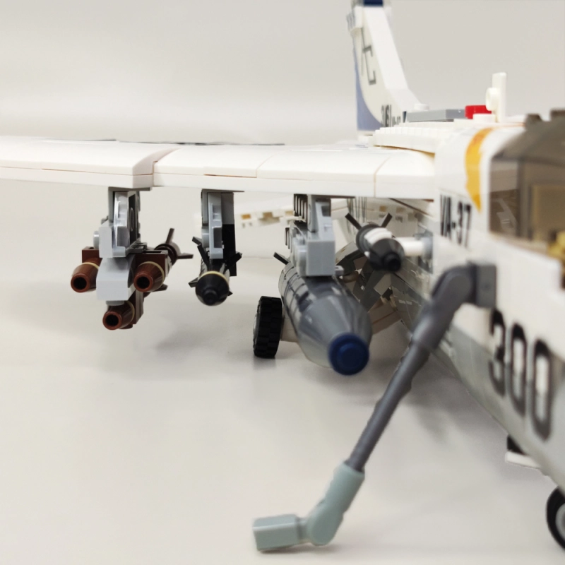 Jiestar Ideas Military A-7 Attack Aircraft 683Pcs Moc Model Modular Building Blocks Bricks Toys 61044