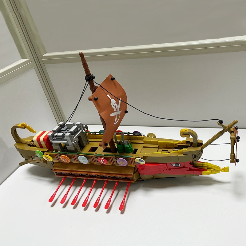 Jiestar Pirates Of The Caribbean Spartan Ship 1033Pcs Moc Model Modular Building Blocks Bricks Toys 58002
