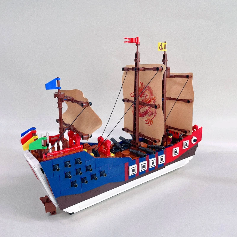 Jiestar Pirates Of The Caribbean Heros Ship 921Pcs Moc Model Modular Building Blocks Bricks Toys 58001