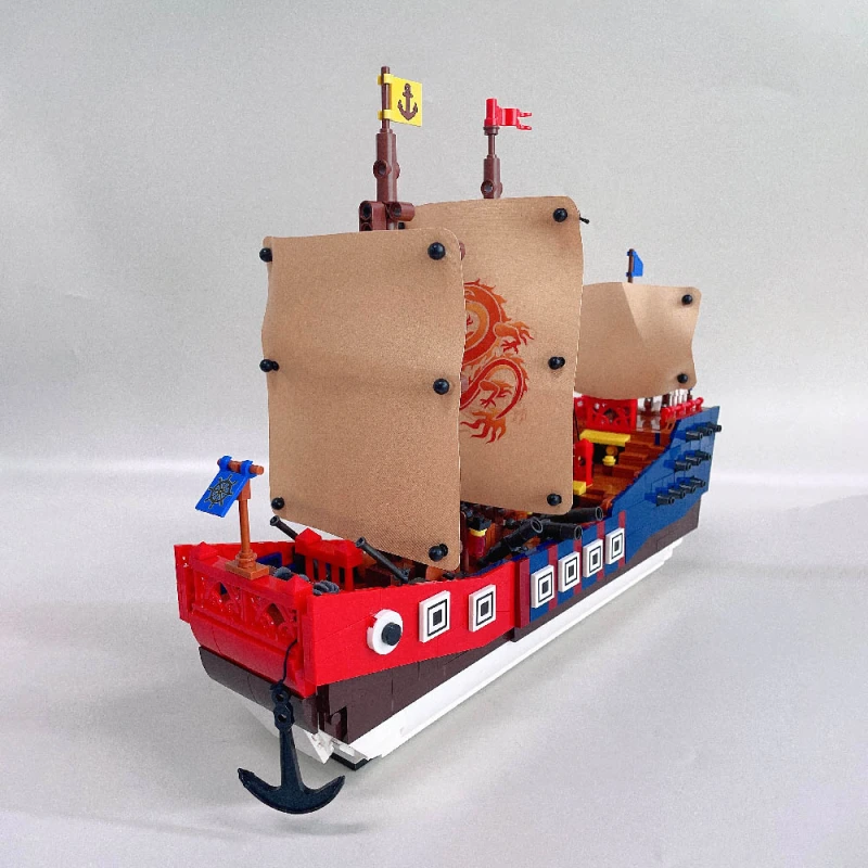 Jiestar Pirates Of The Caribbean Heros Ship 921Pcs Moc Model Modular Building Blocks Bricks Toys 58001