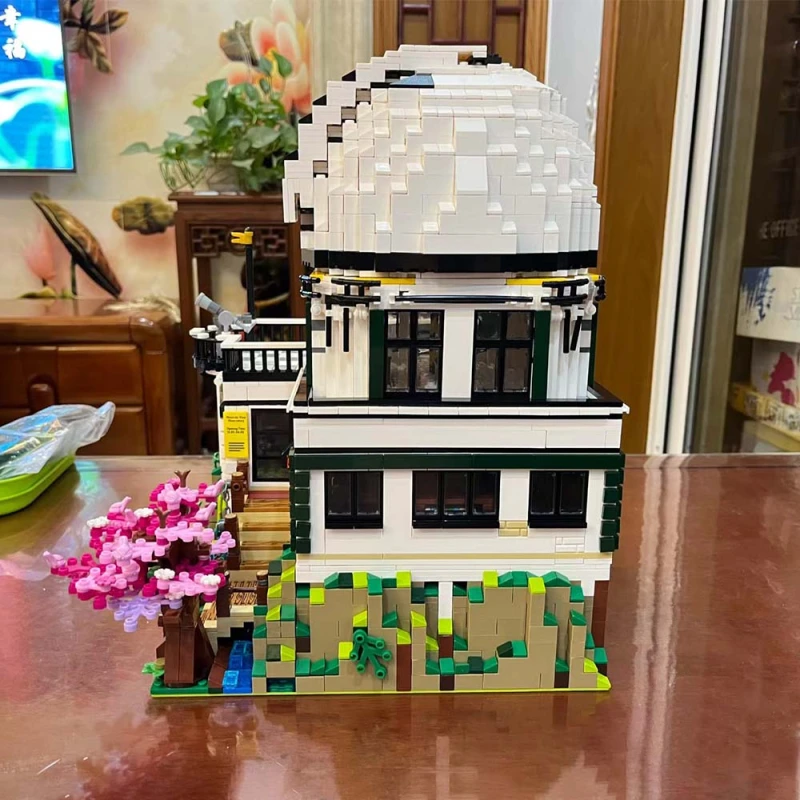 Panbo Creator Expert Street View Mountain View Observatory 3961Pcs 7703 Moc Model Modular Building Blocks Bricks Toys
