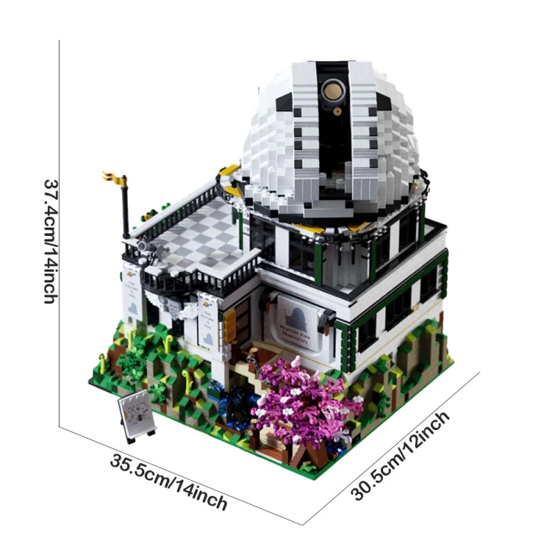 Panbo Creator Expert Street View Mountain View Observatory 3961Pcs 7703 Moc Model Modular Building Blocks Bricks Toys