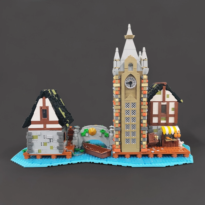 Jiestar Creator Expert Medieval Market 3335Pcs With Lights Moc Model Modualr Building Blocks Bricks Toys 89150