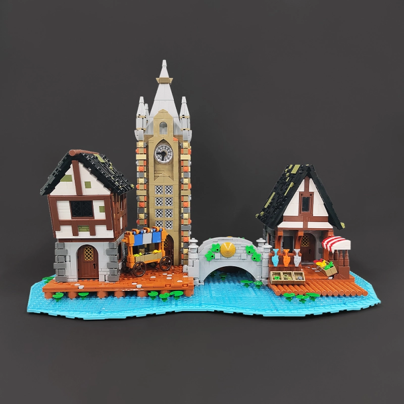 Jiestar Creator Expert Medieval Market 3335Pcs With Lights Moc Model Modualr Building Blocks Bricks Toys 89150