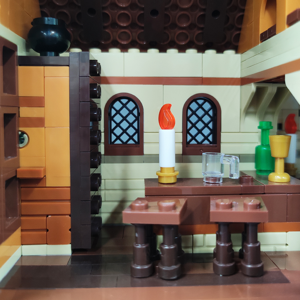 Jiestar Creator Expert Medieval Tavern 2843Pcs With Lights Moc Model Modualr Building Blocks Bricks Toys 89151