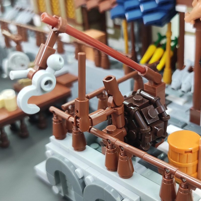 Jiestar Creator Expert Medieval Harbor 2979Pcs With Lights Moc Model Modualr Building Blocks Bricks Toys 89152