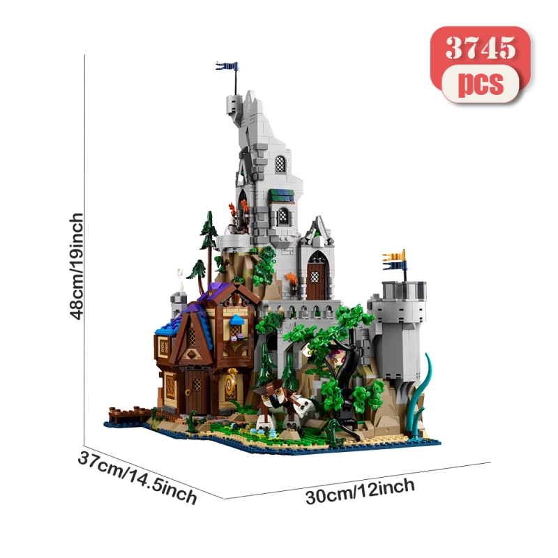 Movie Games Dungeons & Dragons: Red Dragon's Tale 3745Pcs Moc Model Modular Building Blocks Bricks Toys 21348 F2193