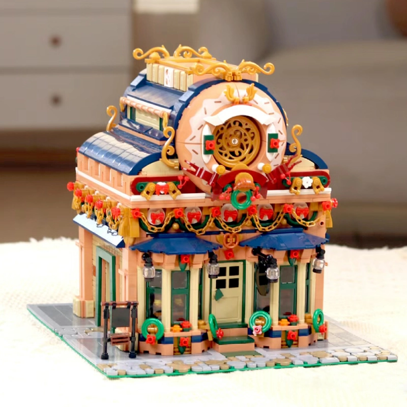 Baka Creator Expert Donut Dessert Workshop 2664Pcs With Inside Decoration Moc Model Modular Buidling Blocks Bricks Toys 33202