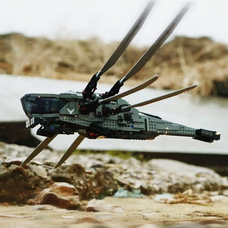 Dune Atreides Royal Ornithopter 1369Pcs With Figure Moc Model Modualr Building Blocks Bricks Toys 10327 63327