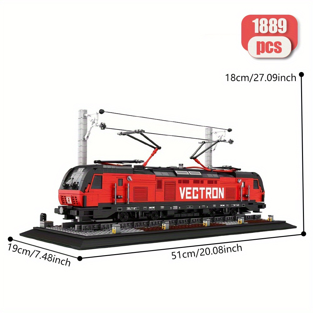 Train 1889pcs Moc Model Modular Building Blocks Bricks Toys RE66019