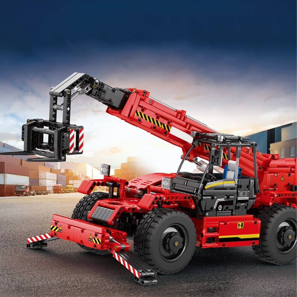 Telescopic Arm Forklift 2260pcs Moc Model Modular Building Blocks Bricks Toys RE22020