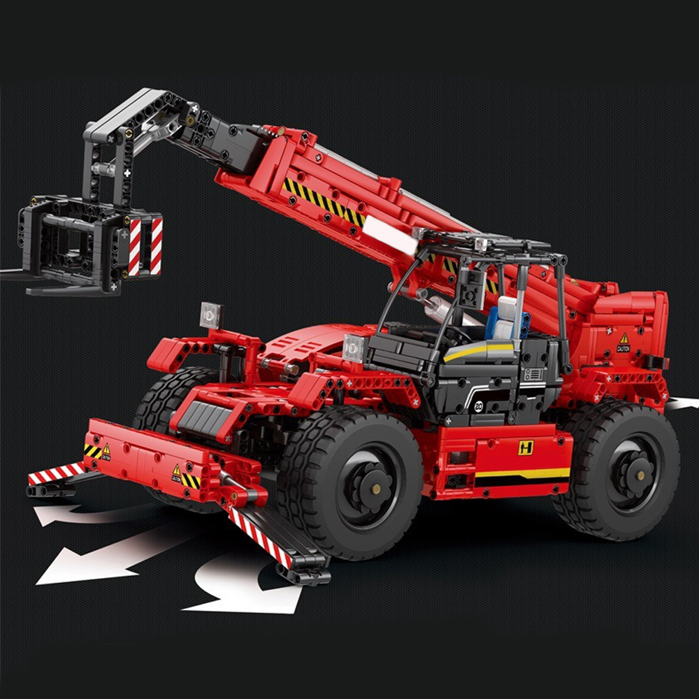 Telescopic Arm Forklift 2260pcs Moc Model Modular Building Blocks Bricks Toys RE22020