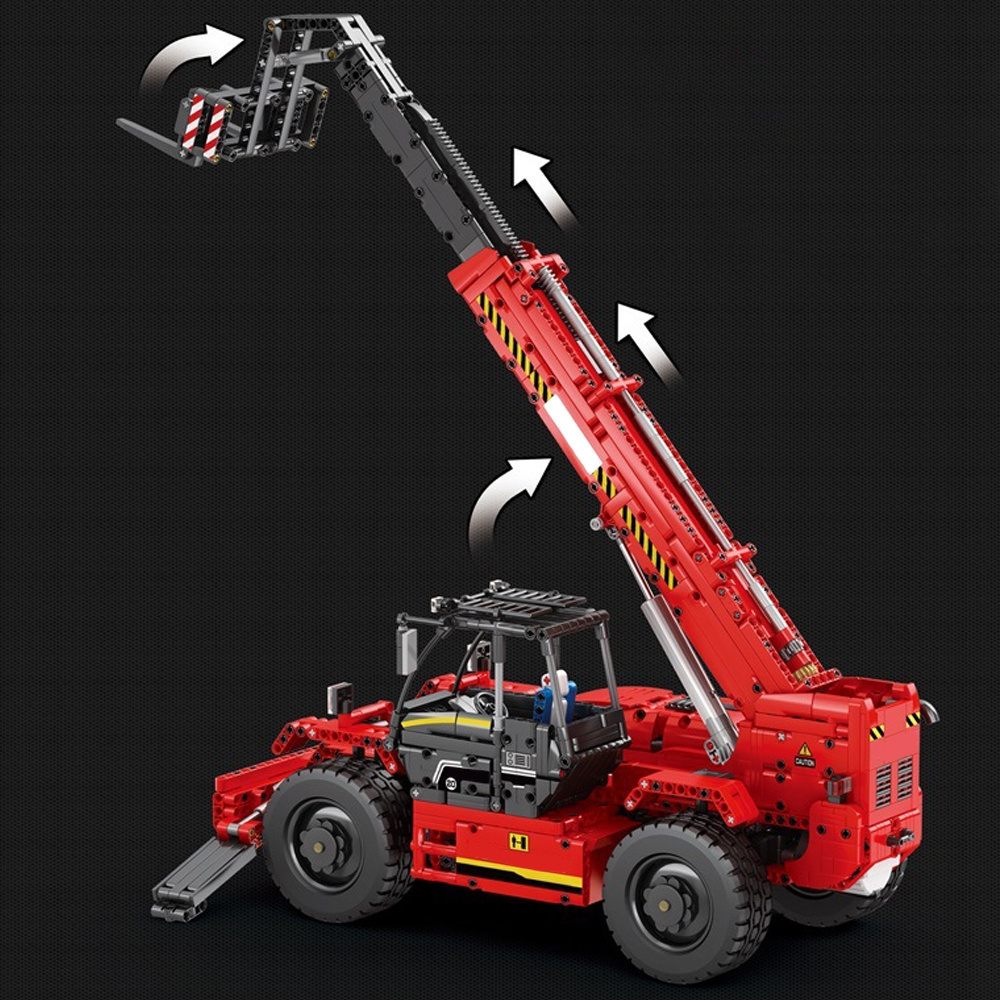 Telescopic Arm Forklift 2260pcs Moc Model Modular Building Blocks Bricks Toys RE22020