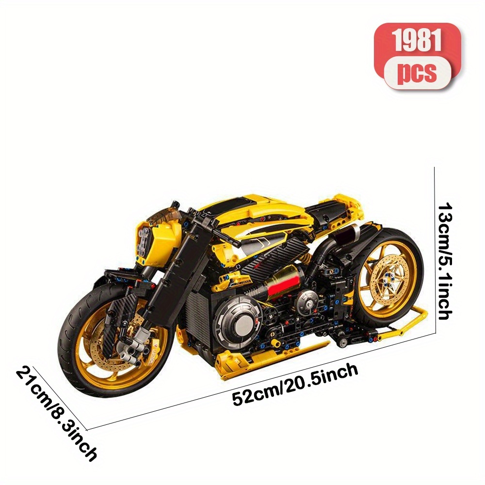 Motorcycle 1981pcs Moc Model Modular Building Blocks Bricks Toys K10506