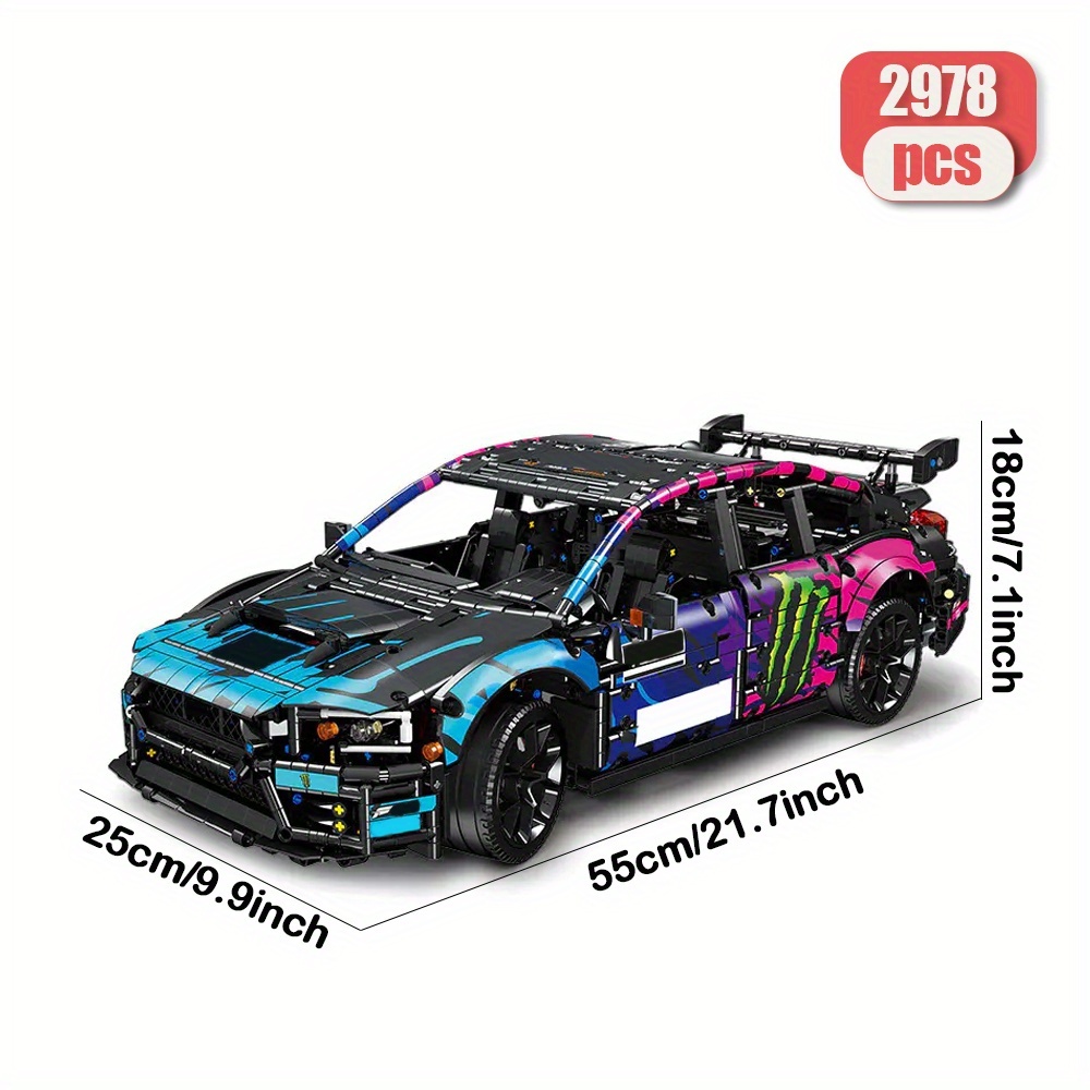 Super Racing Car 2978pcs Moc Model Modular Building Blocks Bricks Toys JS57010