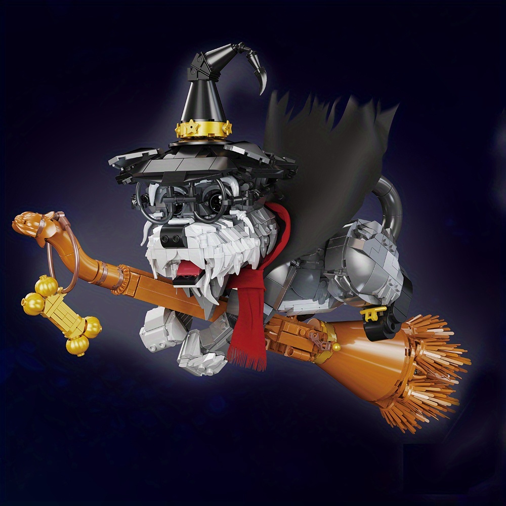 Fantasy world magic dog 1298pcs building block set model creative building block set is ABS plastic