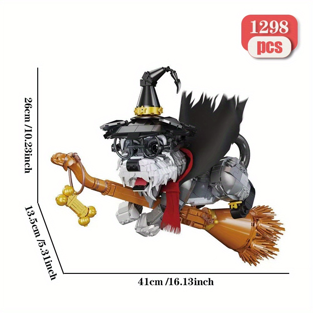 Fantasy world magic dog 1298pcs building block set model creative building block set is ABS plastic