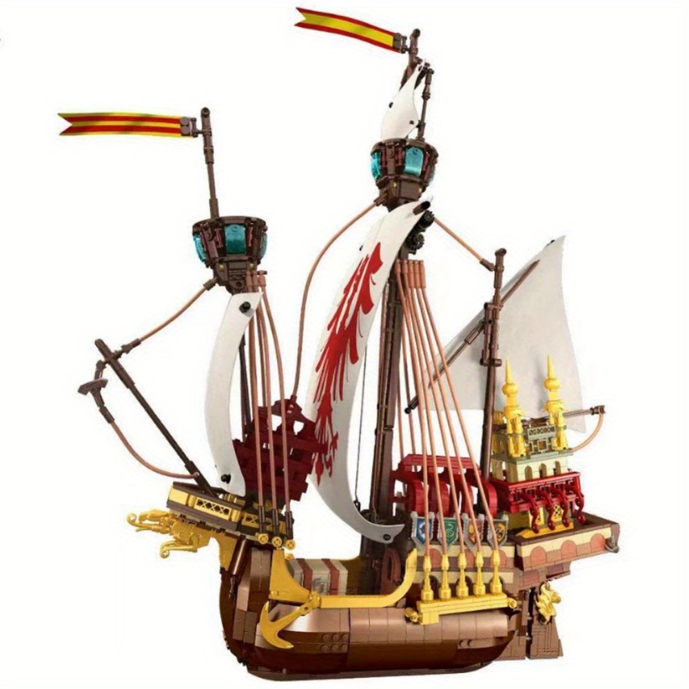 Armstrong galleon Airship Flagship 1998pcs building block set model Creative building block set is ABS plastic