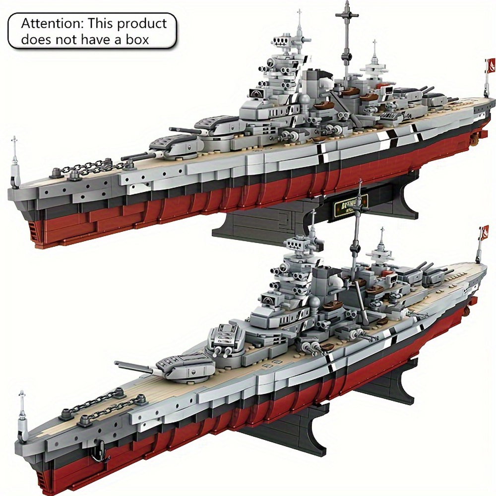 KMS Bismarck Battleship Building Kit 2073PCS Building Blocks Toys Set Home Decor Perfect New Year Christmas Birthday Gifts For Friends