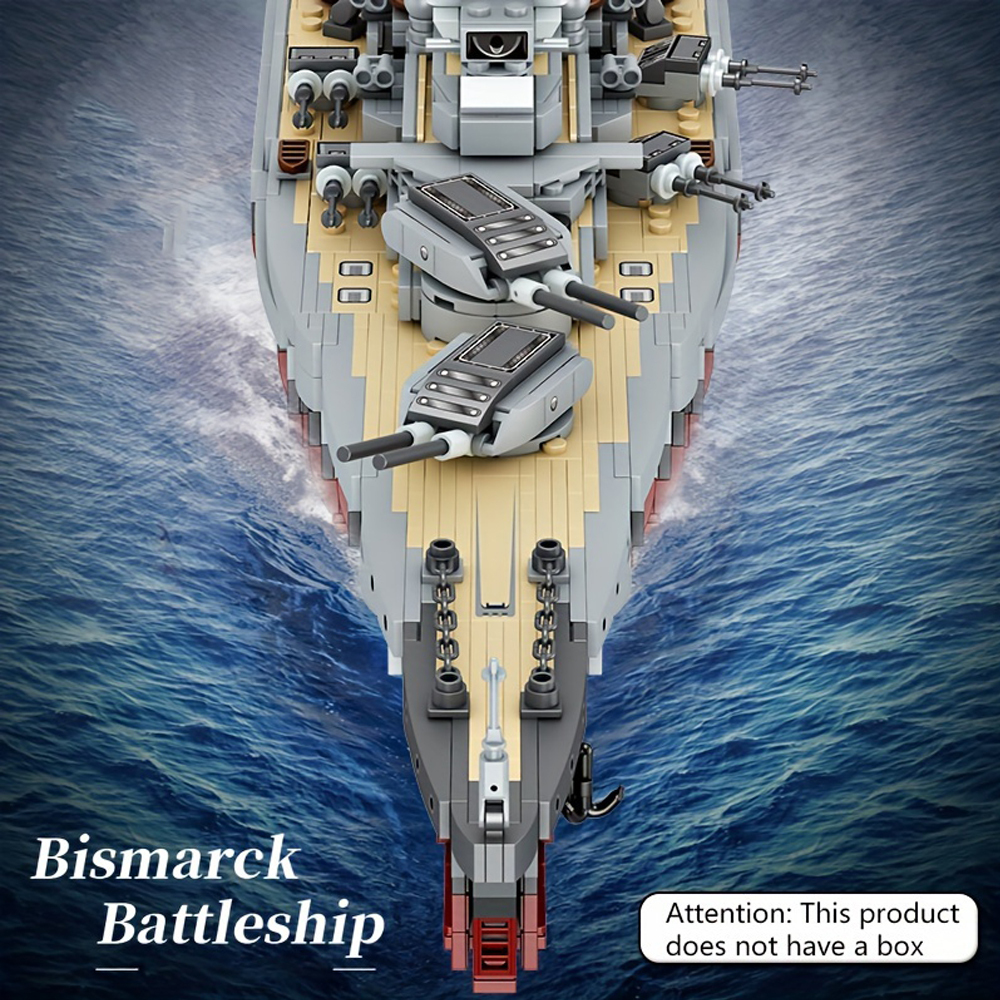 KMS Bismarck Battleship Building Kit 2073PCS Building Blocks Toys Set Home Decor Perfect New Year Christmas Birthday Gifts For Friends
