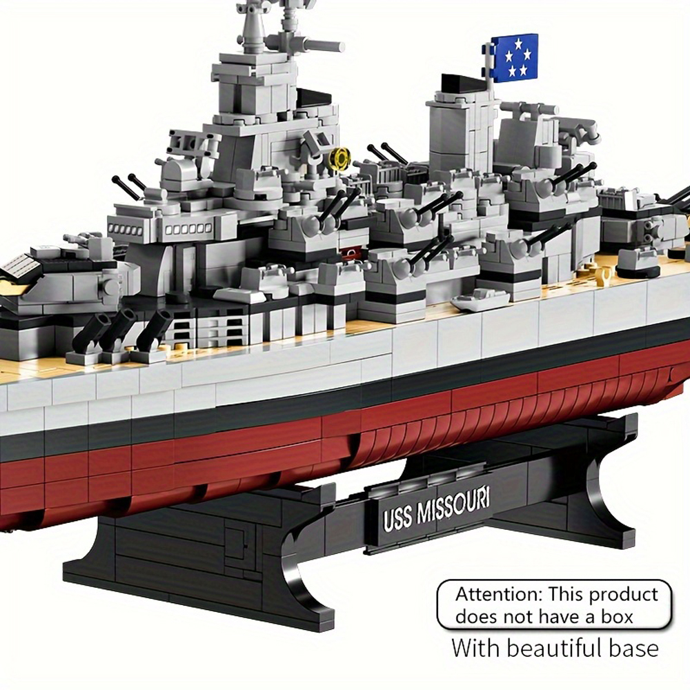 Iowa-Class Battleship 2228Pcs Building Blocks Toys Set Home Decor Perfect New Year Christmas Birthday Gifts For Friends