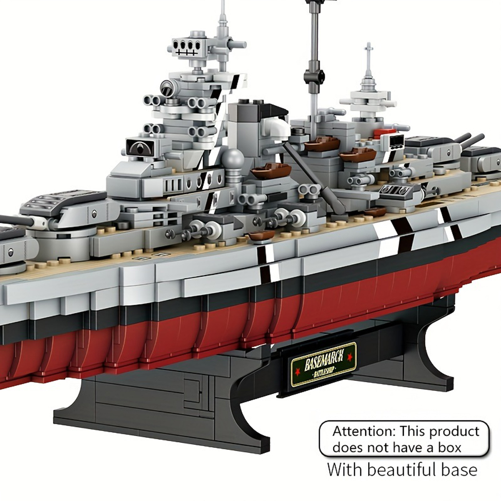 KMS Bismarck Battleship Building Kit 2073PCS Building Blocks Toys Set Home Decor Perfect New Year Christmas Birthday Gifts For Friends