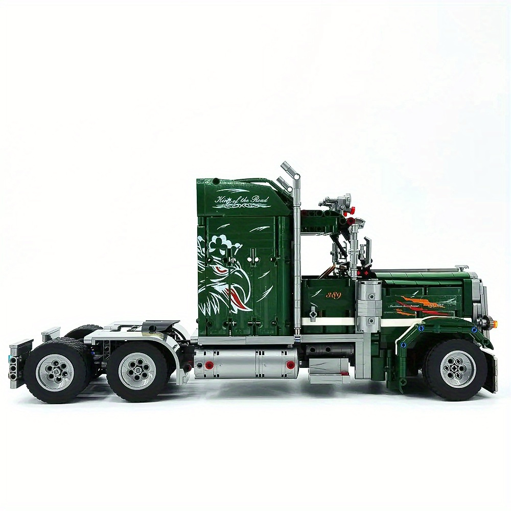 Green American Truck 2105Pcs Building Blocks Toys Set Home Decor Perfect New Year Christmas Birthday Gifts For Friends