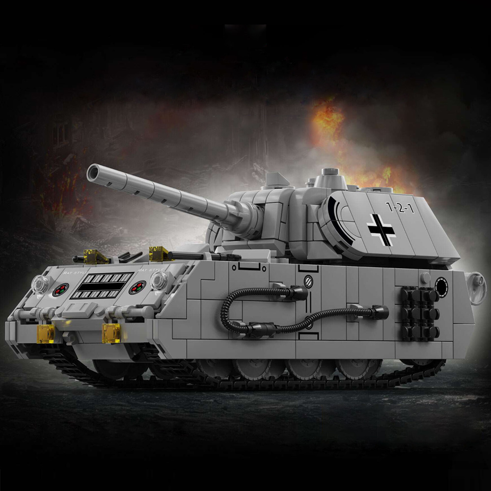 Maus Heavy Tank 802Pcs Building Blocks Toys Set Home Decor Perfect New Year Christmas Birthday Gifts For Friends