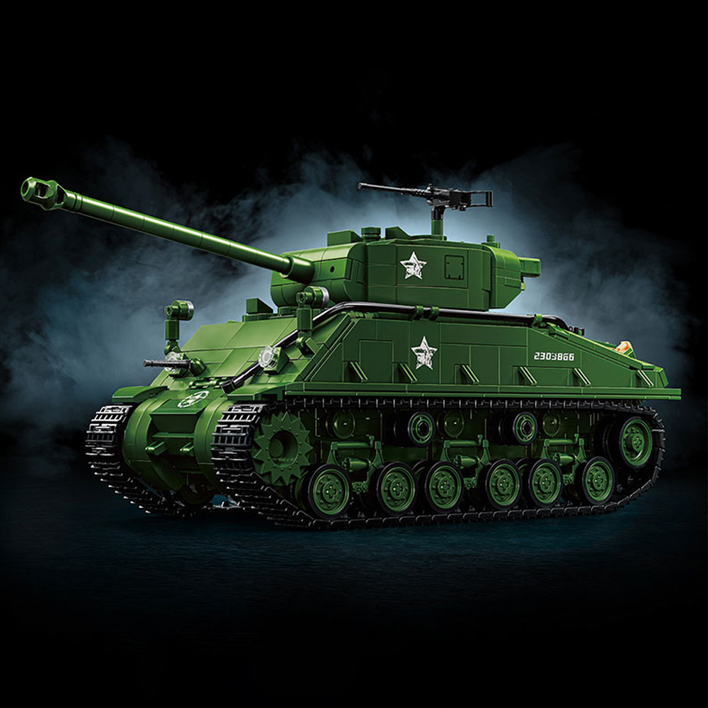 M4 SHERMAN MEDIUM TANK 1682Pcs Building Blocks Toys Set Home Decor Perfect New Year Christmas Birthday Gifts For Friends