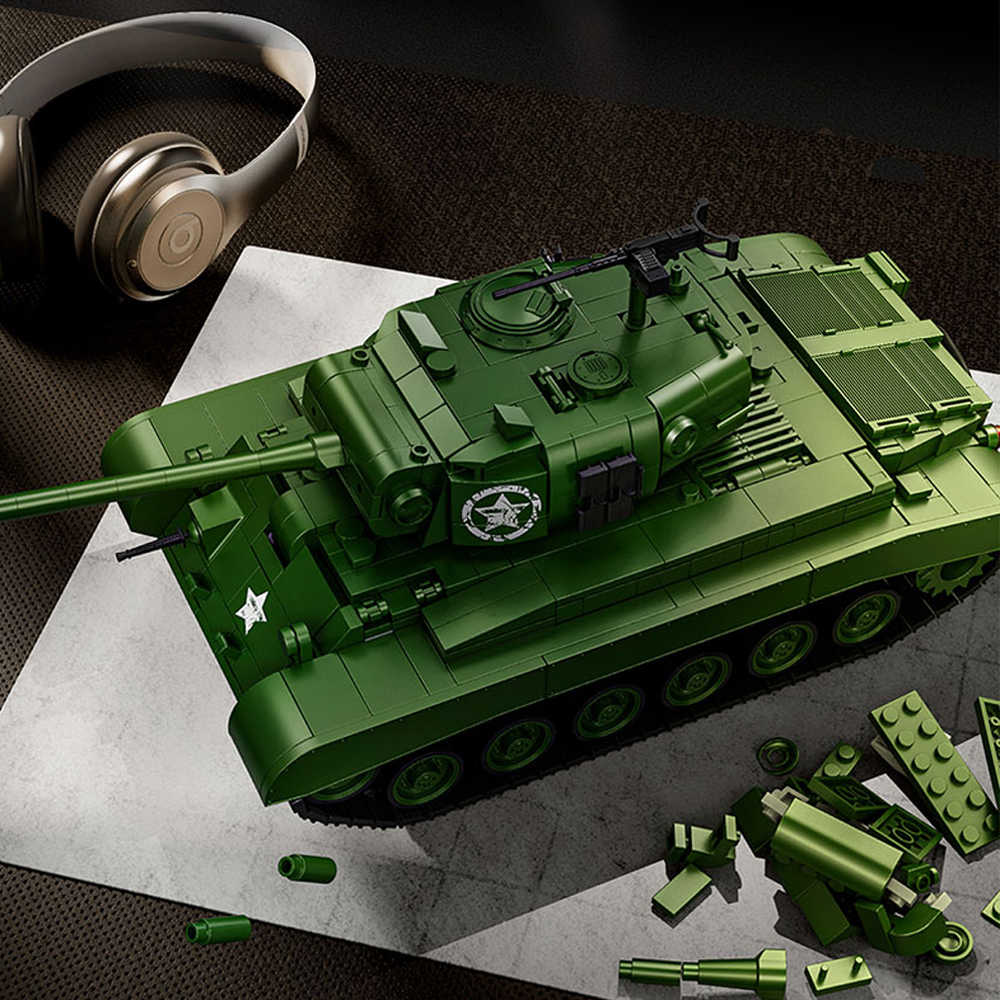 M26 PERSHING 1703 Pcs TANK  Building Blocks Toys Set Home Decor Perfect New Year Christmas Birthday Gifts For Friends