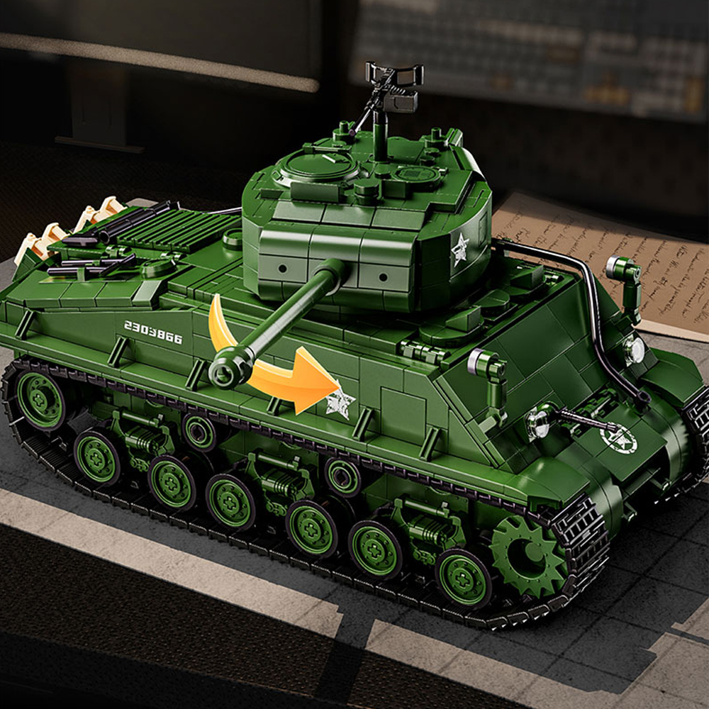 M4 SHERMAN MEDIUM TANK 1682Pcs Building Blocks Toys Set Home Decor Perfect New Year Christmas Birthday Gifts For Friends