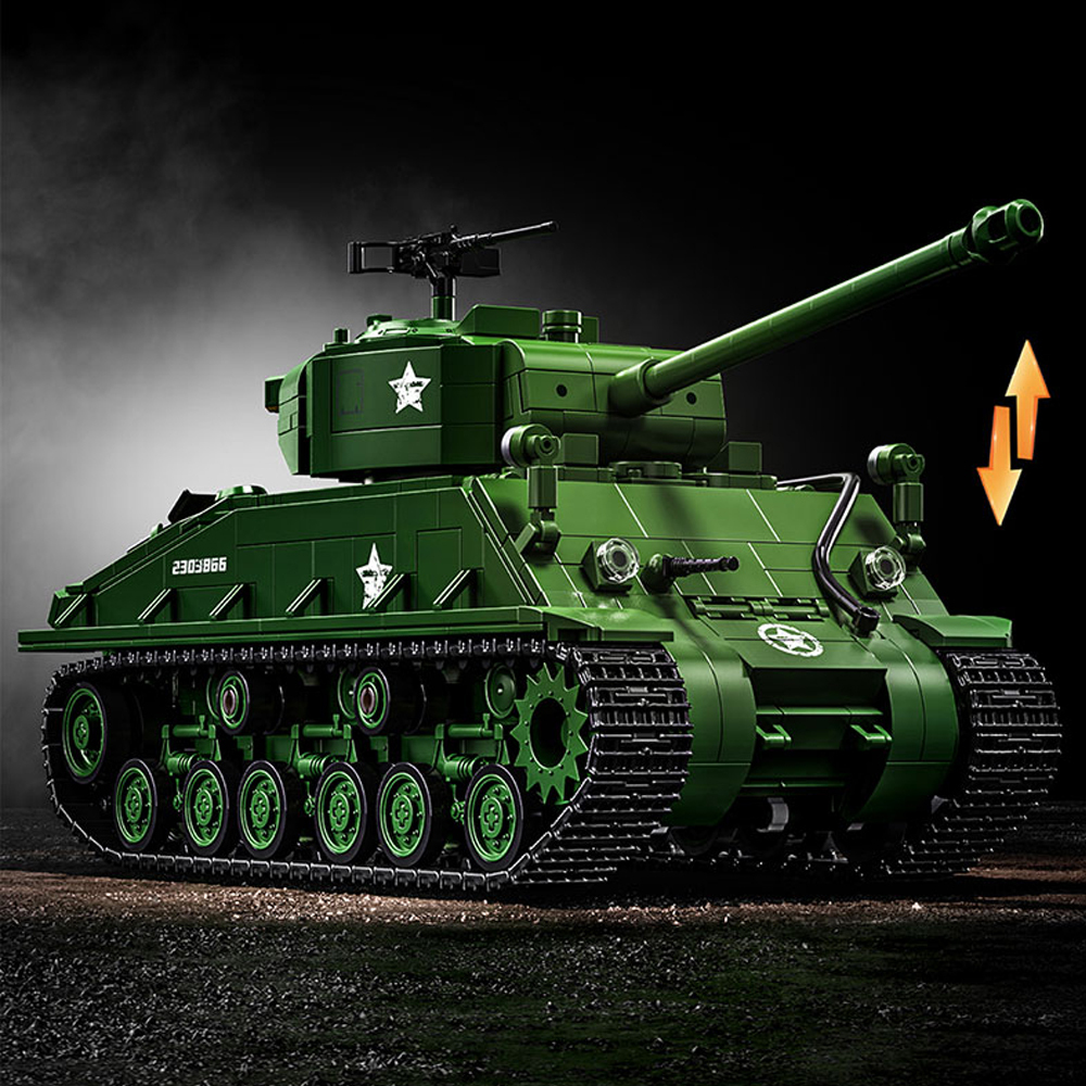 M4 SHERMAN MEDIUM TANK 1682Pcs Building Blocks Toys Set Home Decor Perfect New Year Christmas Birthday Gifts For Friends