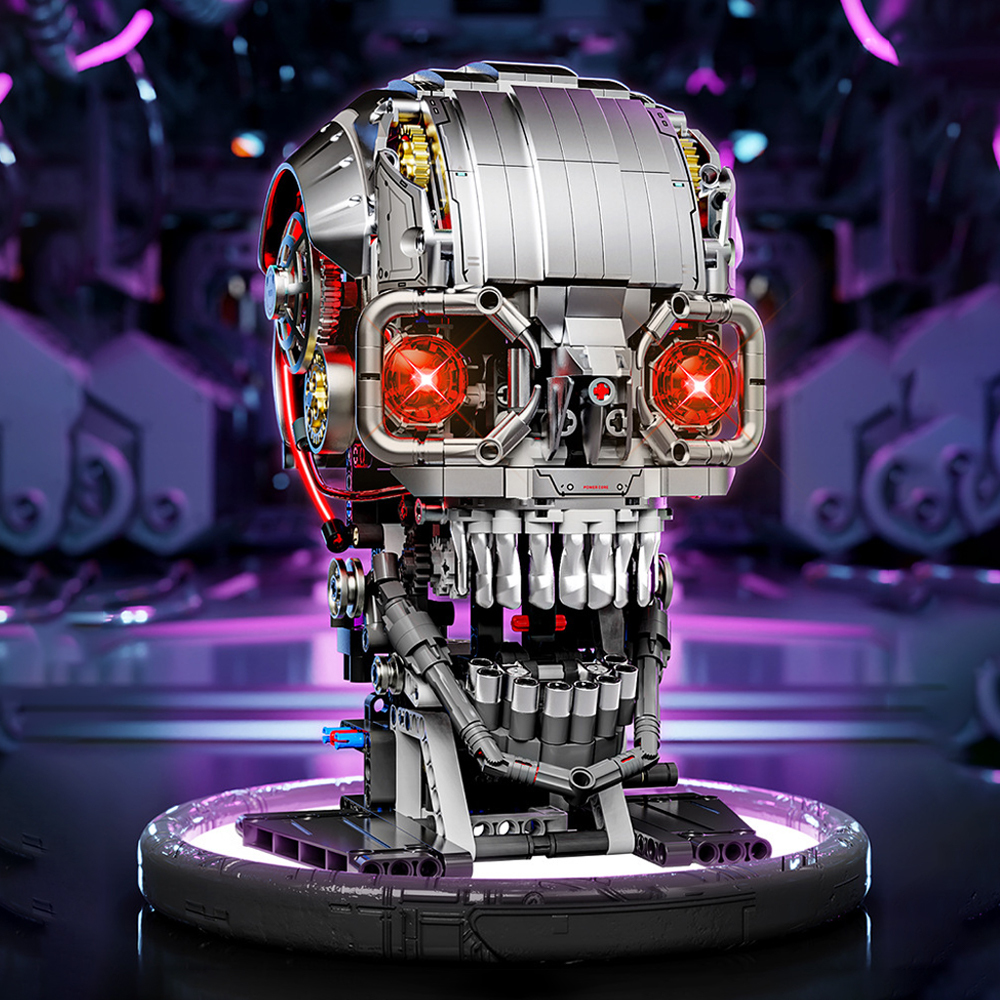 Mechanical Skull Head Building Blocks Toy Set 1099Pcs Building Blocks Toys Set Home Decor Perfect New Year Christmas Birthday Gifts For Friends