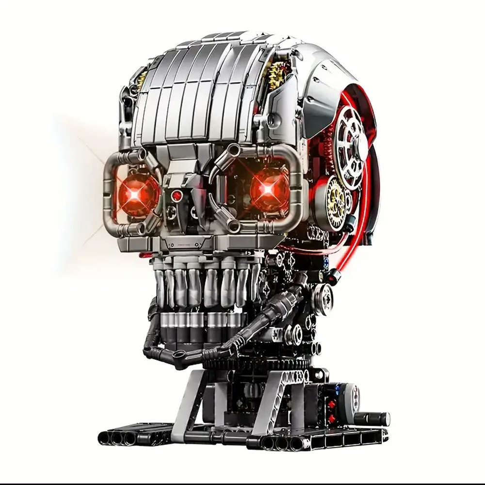 Mechanical Skull Head Building Blocks Toy Set 1099Pcs Building Blocks Toys Set Home Decor Perfect New Year Christmas Birthday Gifts For Friends