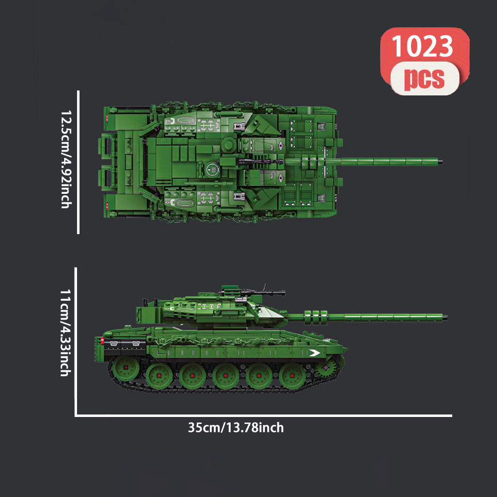 Merkava Main Battle Tank Building Blocks Set Model Creative Building Block Set 1023Pcs Building Blocks Toys Set Home Decor Perfect New Year Christmas Birthday Gifts For Friends