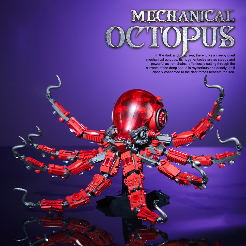 Mechanical Octopus 882pcs Building Blocks Toys Set Home Decor Perfect New Year Christmas Birthday Gifts For Friends
