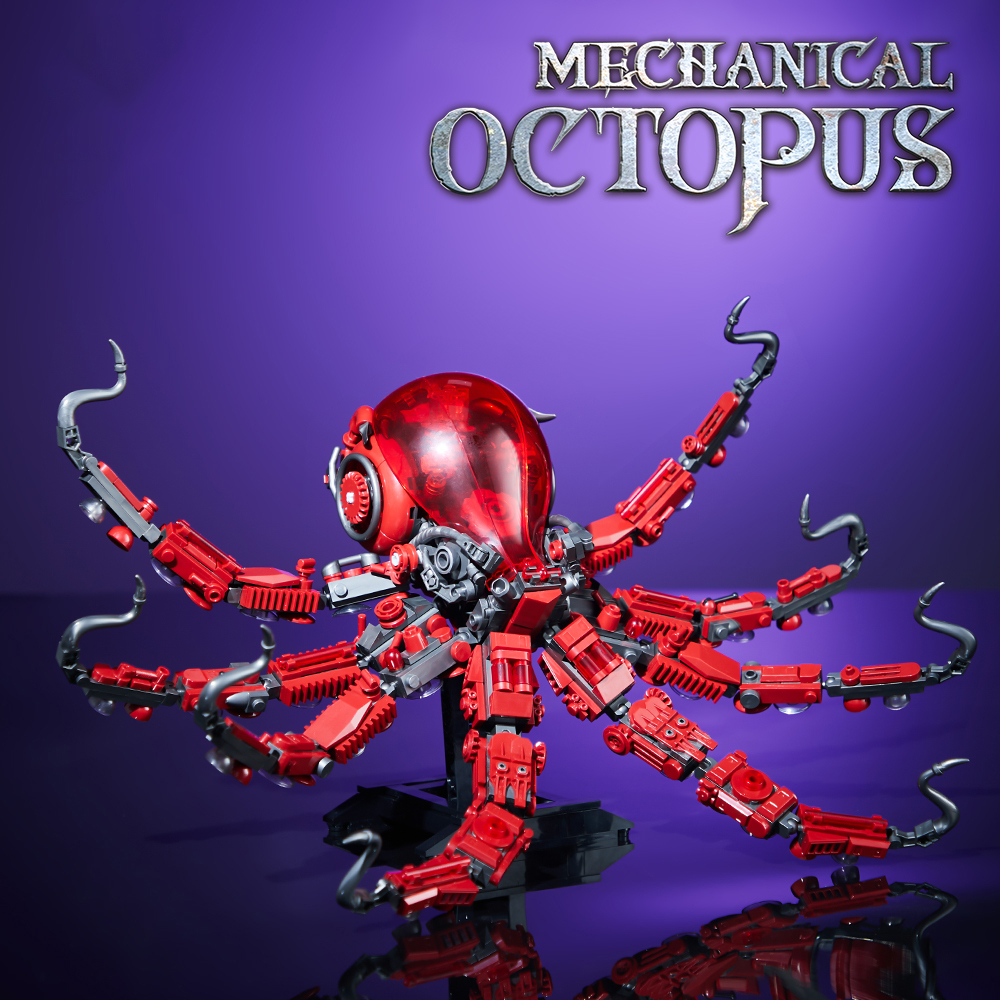 Mechanical Octopus 882pcs Building Blocks Toys Set Home Decor Perfect New Year Christmas Birthday Gifts For Friends
