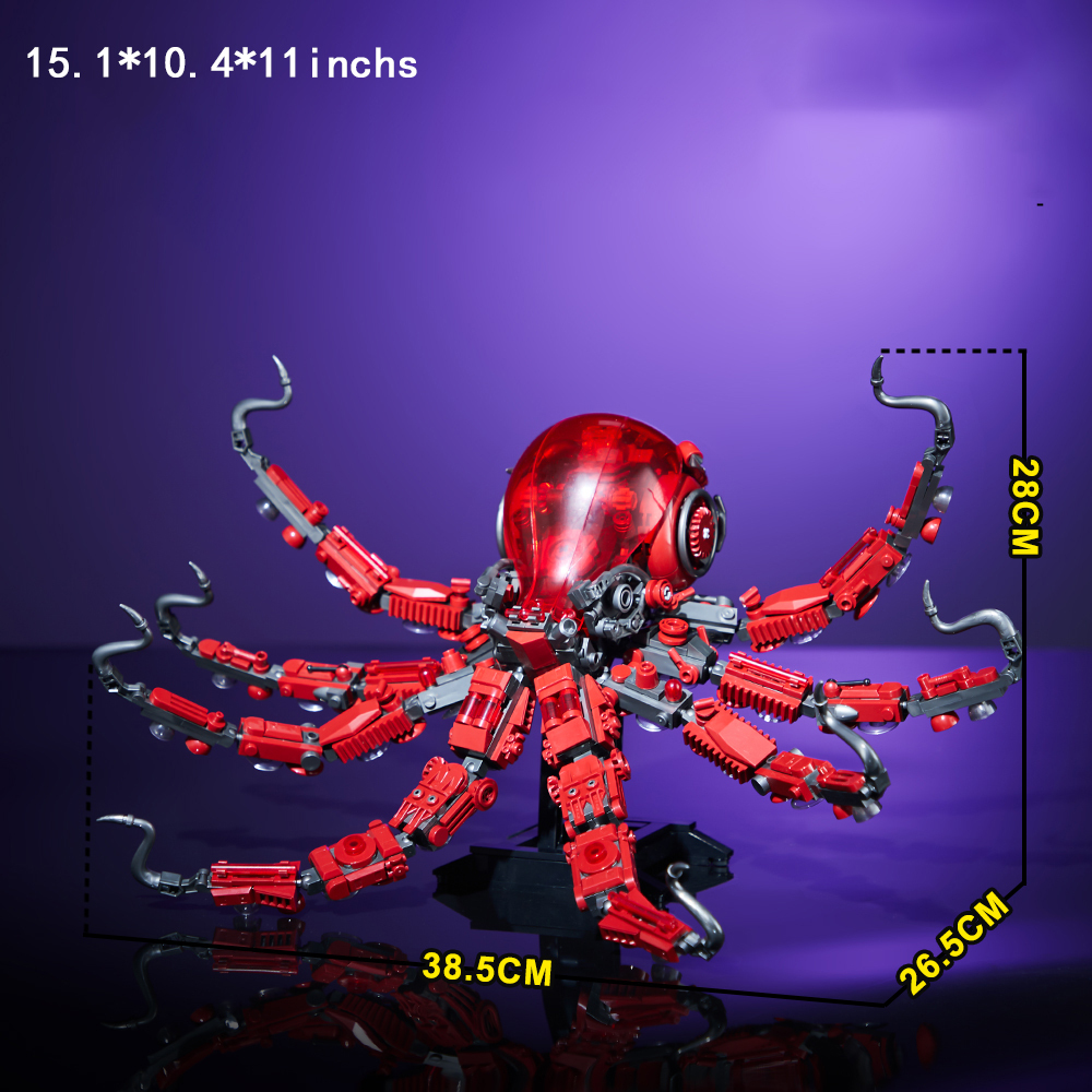 Mechanical Octopus 882pcs Building Blocks Toys Set Home Decor Perfect New Year Christmas Birthday Gifts For Friends