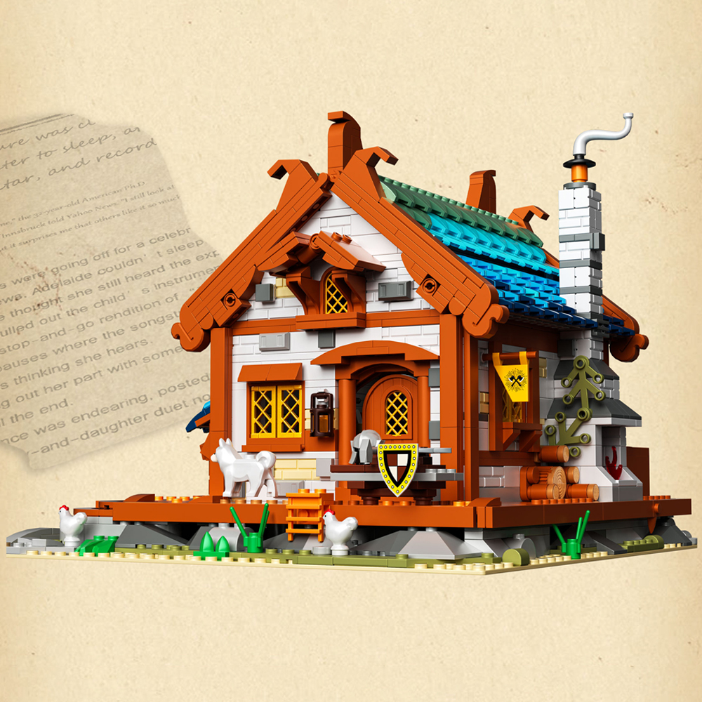 1707pcs Medieval Blacksmith Building Blocks Toys Set Home Decor Perfect New Year Christmas Birthday Gifts For Friends