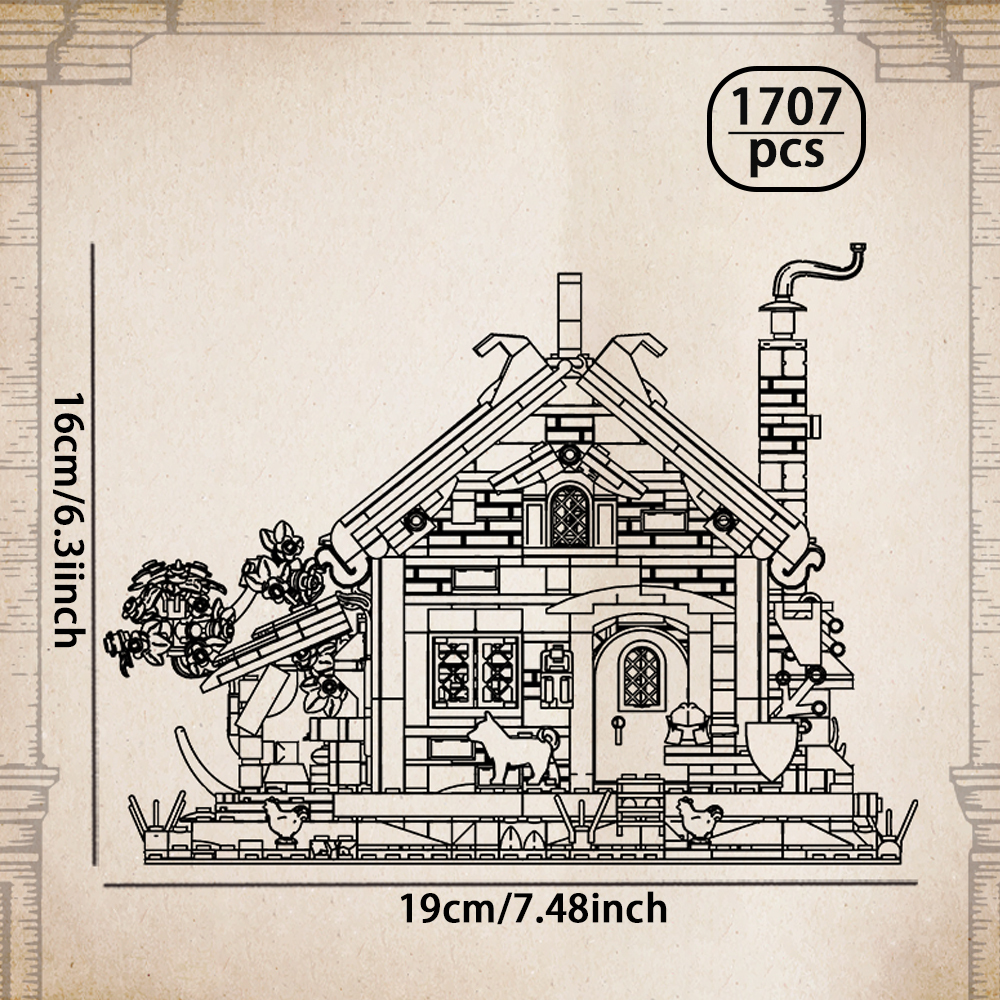 1707pcs Medieval Blacksmith Building Blocks Toys Set Home Decor Perfect New Year Christmas Birthday Gifts For Friends