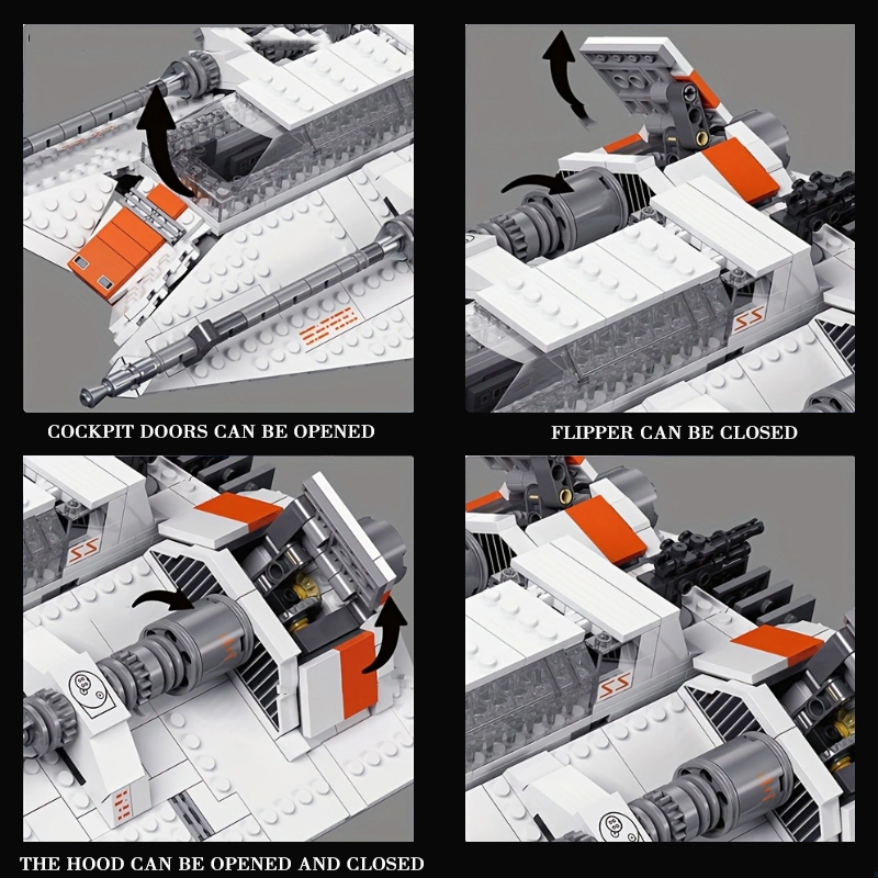 (Ship from USA) Star Wars Serial Rebel Snowspeeder MOC 21802 1006Pcs Building Blocks Bricks