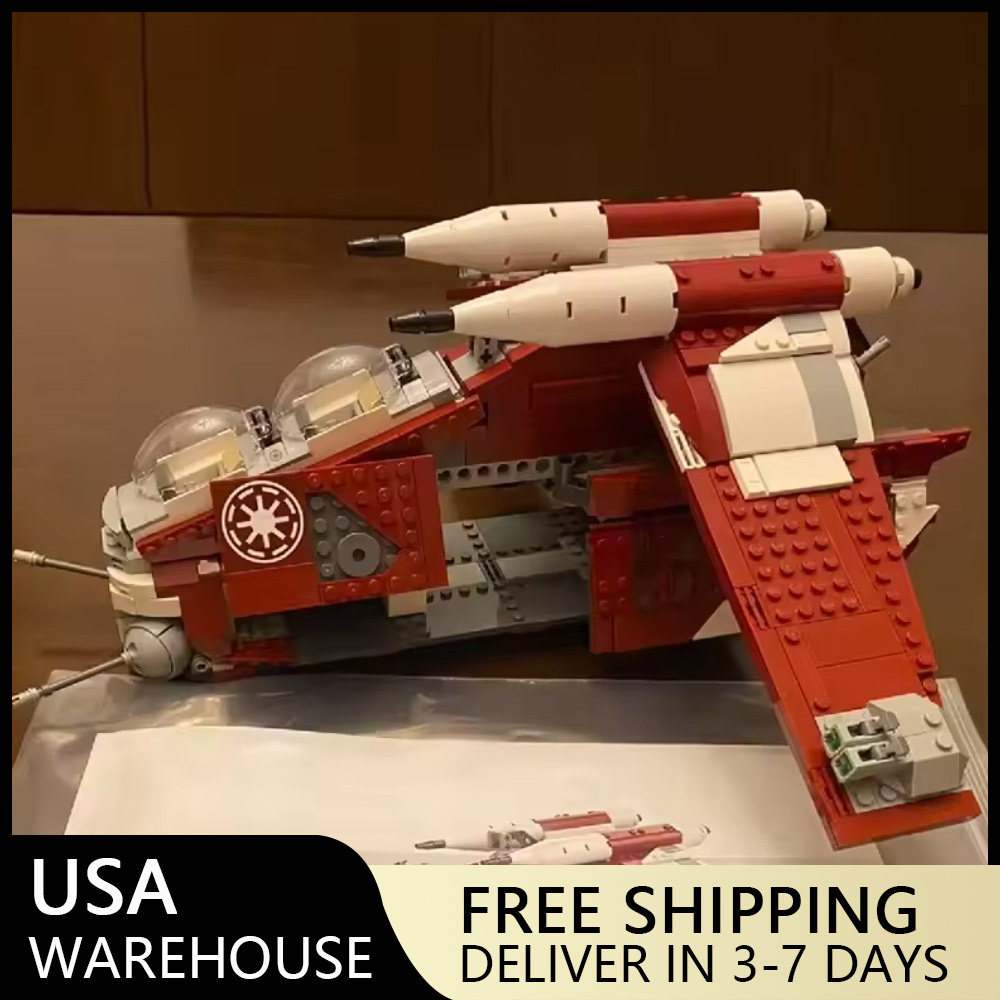 (Ship from USA) Star Wars Serial Coruscant Guard Gunship M970 75354 1083Pcs Building Blocks Bricks With Minifigures
